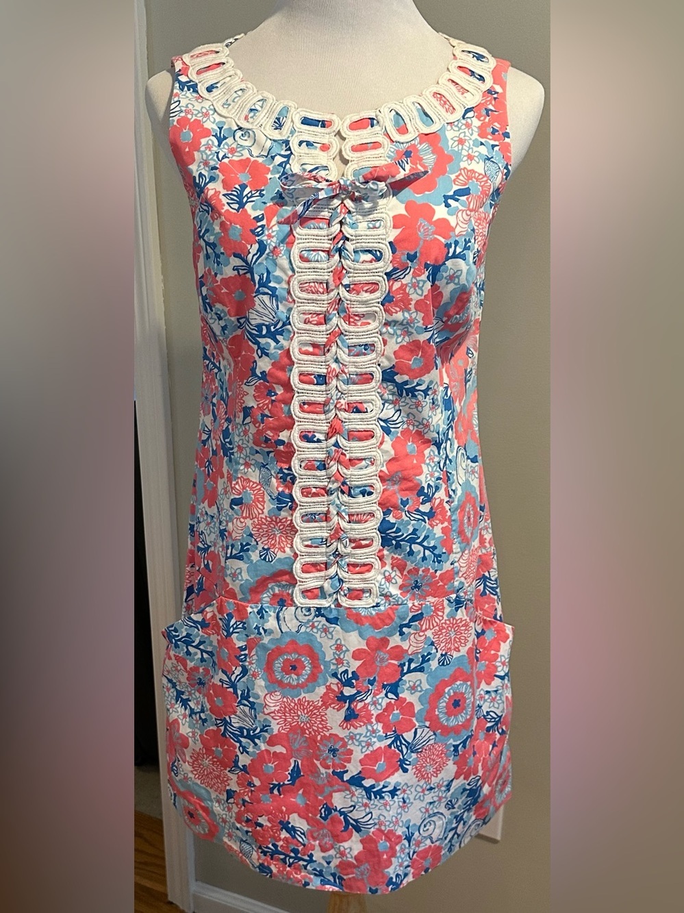 Lilly Pulitzer Shell Yeah Florida Shift Dress EUC Size 10